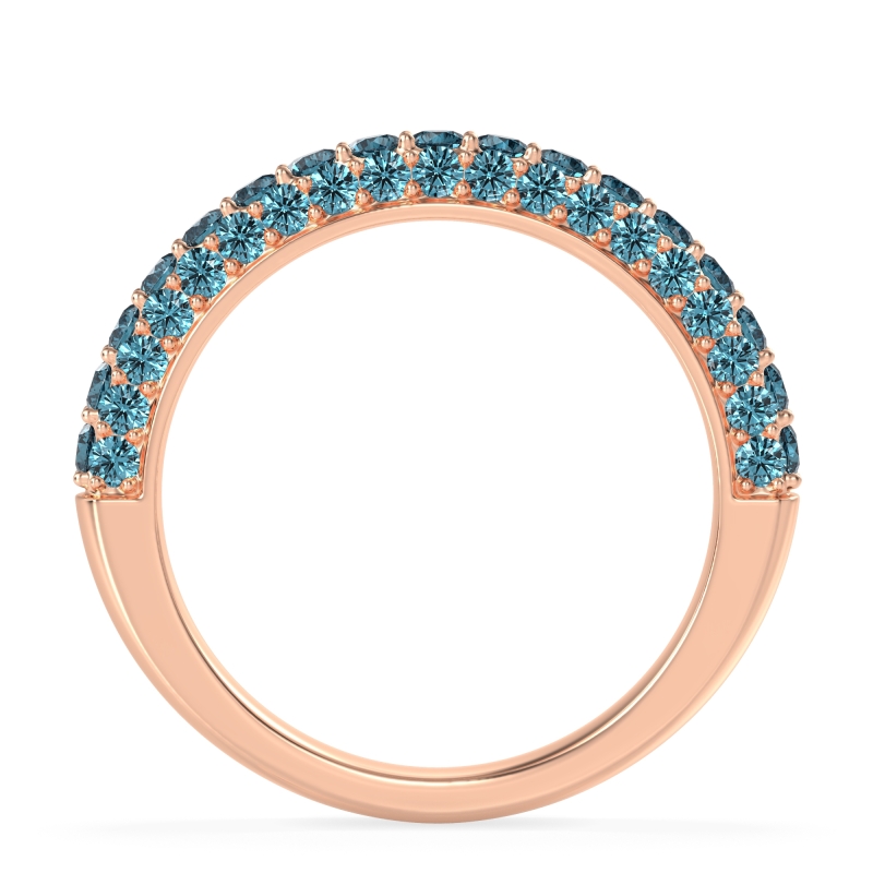 Gemstone Studded Half Eternity Agni Band