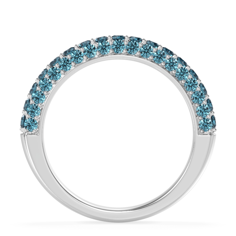 Gemstone Studded Half Eternity Agni Band