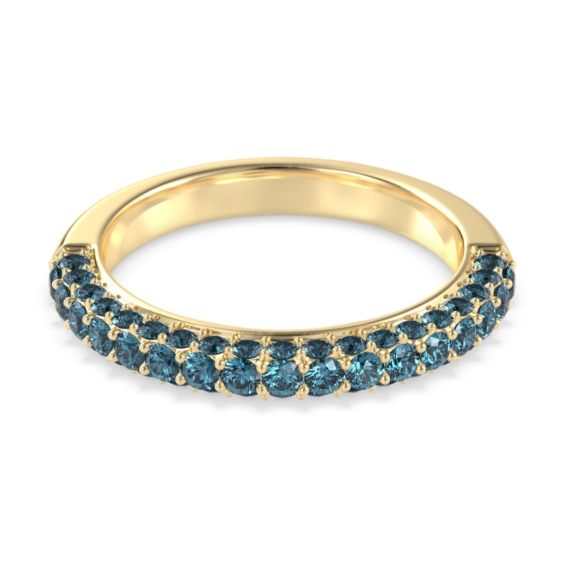 Gemstone Studded Half Eternity Agni Band