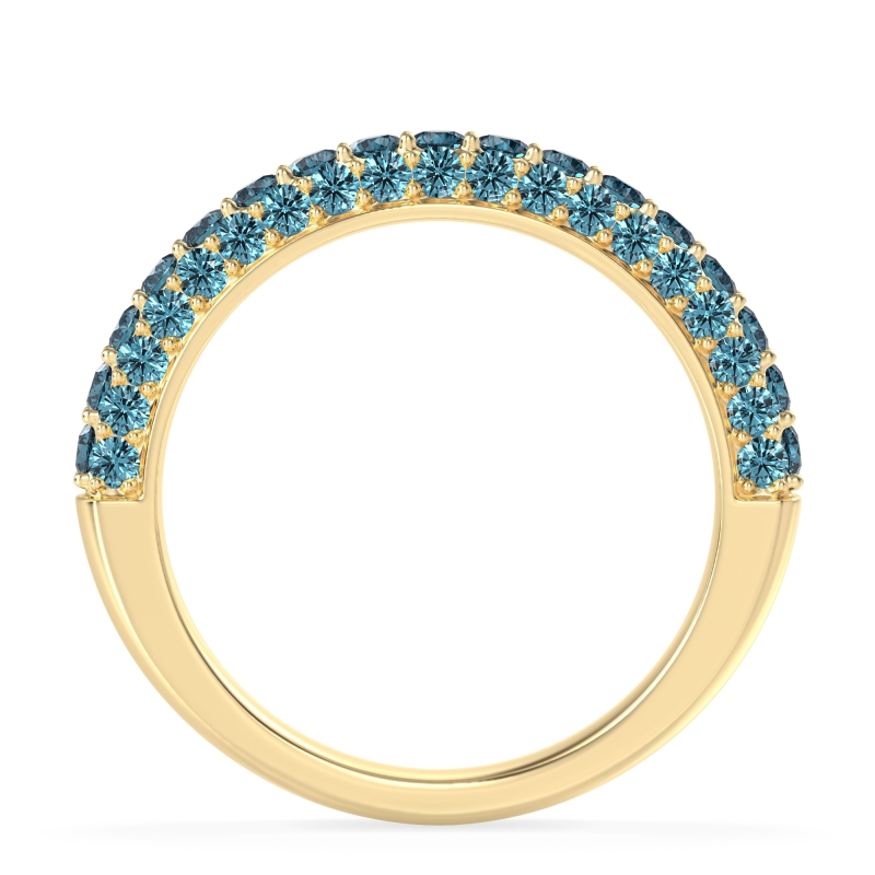 Gemstone Studded Half Eternity Agni Band