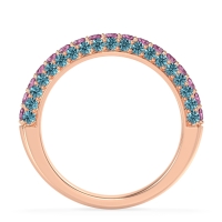 Gemstone Studded Half Eternity Agni Band