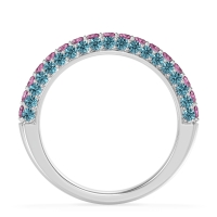 Gemstone Studded Half Eternity Agni Band