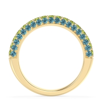 Gemstone Studded Half Eternity Agni Band