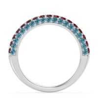 Gemstone Studded Half Eternity Agni Band