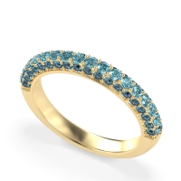 Gemstone Studded Half Eternity Agni Band