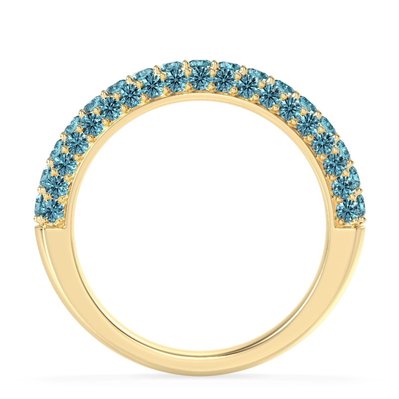 Gemstone Studded Half Eternity Agni Band