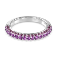 Gemstone Studded Half Eternity Agni Band