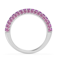 Gemstone Studded Half Eternity Agni Band