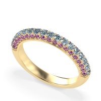 Gemstone Studded Half Eternity Agni Band