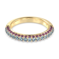 Gemstone Studded Half Eternity Agni Band