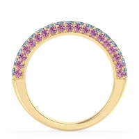 Gemstone Studded Half Eternity Agni Band