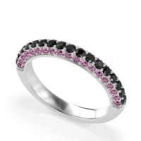 Gemstone Studded Half Eternity Agni Band