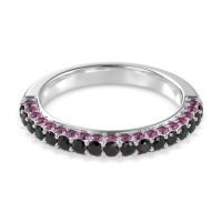 Gemstone Studded Half Eternity Agni Band