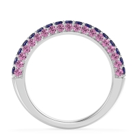 Gemstone Studded Half Eternity Agni Band