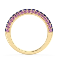 Gemstone Studded Half Eternity Agni Band