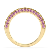 Gemstone Studded Half Eternity Agni Band