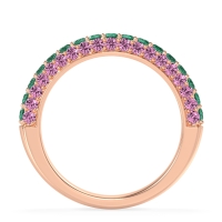 Gemstone Studded Half Eternity Agni Band