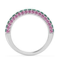 Gemstone Studded Half Eternity Agni Band