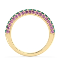 Gemstone Studded Half Eternity Agni Band