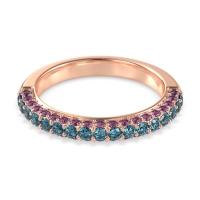 Gemstone Studded Half Eternity Agni Band
