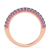 Gemstone Studded Half Eternity Agni Band