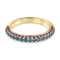 Gemstone Studded Half Eternity Agni Band