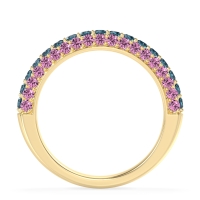 Gemstone Studded Half Eternity Agni Band