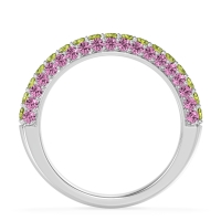 Gemstone Studded Half Eternity Agni Band