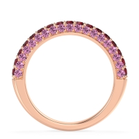 Gemstone Studded Half Eternity Agni Band