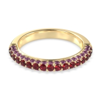 Gemstone Studded Half Eternity Agni Band