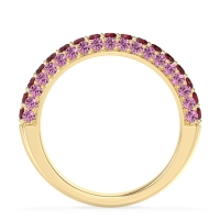 Gemstone Studded Half Eternity Agni Band