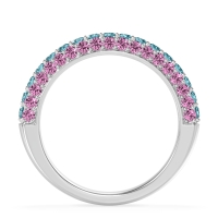 Gemstone Studded Half Eternity Agni Band