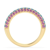 Gemstone Studded Half Eternity Agni Band