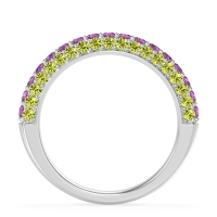 Gemstone Studded Half Eternity Agni Band