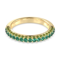 Gemstone Studded Half Eternity Agni Band