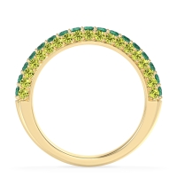 Gemstone Studded Half Eternity Agni Band