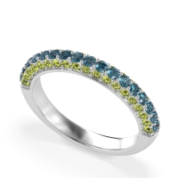 Gemstone Studded Half Eternity Agni Band