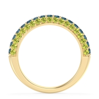 Gemstone Studded Half Eternity Agni Band