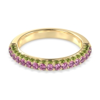 Gemstone Studded Half Eternity Agni Band