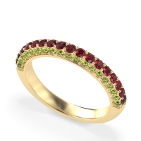 Gemstone Studded Half Eternity Agni Band