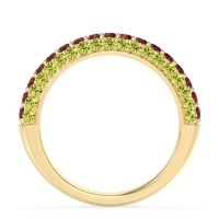 Gemstone Studded Half Eternity Agni Band