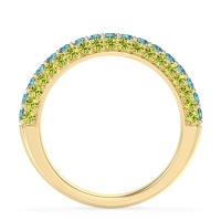 Gemstone Studded Half Eternity Agni Band