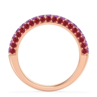 Gemstone Studded Half Eternity Agni Band