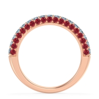 Gemstone Studded Half Eternity Agni Band