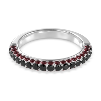 Gemstone Studded Half Eternity Agni Band