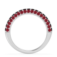 Gemstone Studded Half Eternity Agni Band