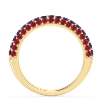 Gemstone Studded Half Eternity Agni Band