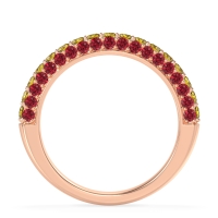 Gemstone Studded Half Eternity Agni Band