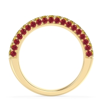 Gemstone Studded Half Eternity Agni Band