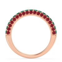 Gemstone Studded Half Eternity Agni Band